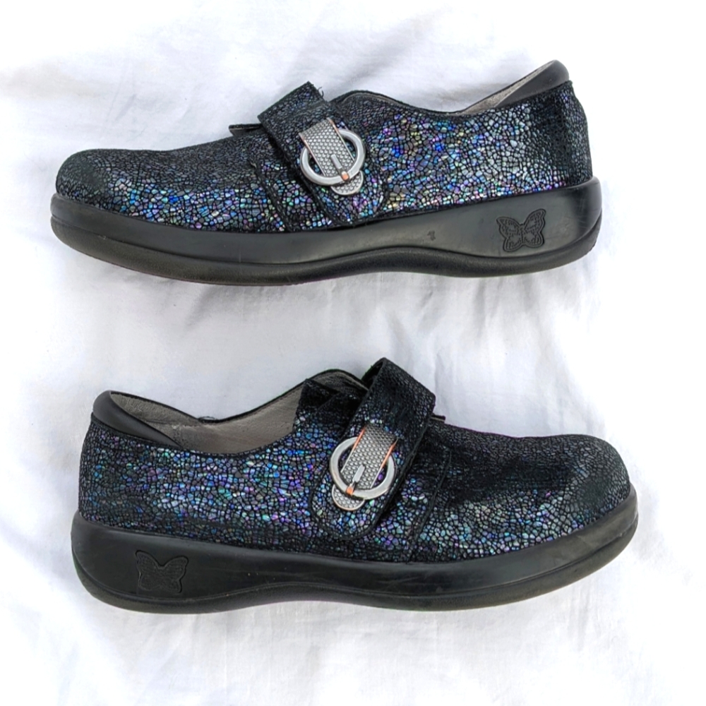 Alegria Joleen Myriad multicolor sparkle leather slip resistant shoes